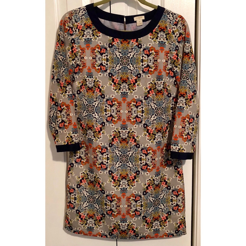 J. Crew Misty Fog Floral Shift Dress, size 00